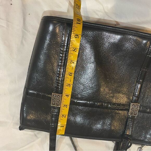 Brighton Black Vintage Leather Handbag. Outside GC, Inside VGC. Hand or Shoulder - Picture 15 of 16